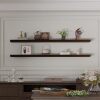 Long Wooden Floating Shelves for Room Wall, Natural Wood Floating Shelves Wall Mounted Kitchen Shelf for Living Room, Bedroom, Kitchen,Bathroom, Storage