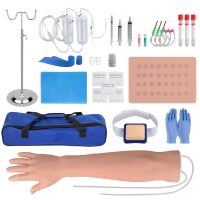 Phlebotomy Practice Kit for Injection Training, IV Practice Kit with Phlebotomy Arm, Venipuncture and Blood Draw Practice Kit for Medical Students, Nursing School Essentials
