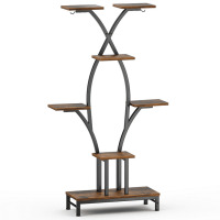 Plant Stand Indoor with Grow Lights - 8 Tiered Tall Plant Shelf, Metal Plant Rack for Indoor Plants Multiple, Corner Flower Plant Holder, Flower Spike-Shaped Stand for Living Room, Patio Decor