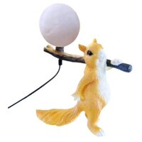 Resin Squirrel Mini LED Night Light Children's Room Table Lamp