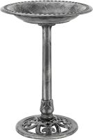 VIVOHOME Polyresin Pedestal Bird Bath, 28" H