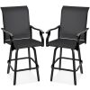 Set of 2 Swivel Barstools w/ 360 Rotation, All-Weather Mesh