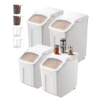 3.5 Gal & 4.5 Gal Dry Good Storage Containers, 2 of Each Size