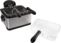 Classic Cuisine 4-Liter Stainless-Steel Electric Deep Fryer with 3 Baskets