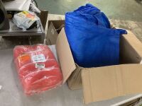 Lot of (2) Shade Sails - 14' x 20' Bue & 14' x 16' Red