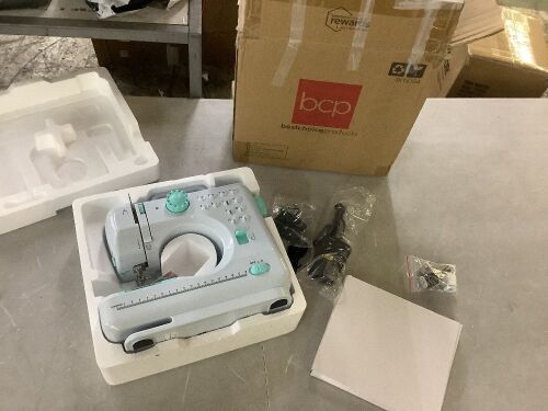 6V Portable Foot Pedal Sewing Machine w/ 12 Stitch Patterns