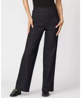 Cable & Gauge Women's Metallic Stripe Wide Leg Pants, Large
