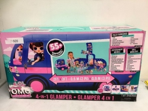 L.O.L. O.M.G. Dolls 4 in 1 Glamper, Appears new, Sold as is