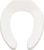 Lot of (4) American Standard Commercial Elongated Open Front Toilet Seat with Stainless Steel Hinge, White
