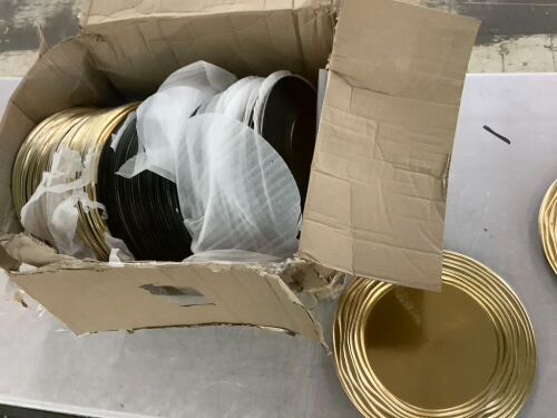 13" Gold Plastic Charger Plates, Approx 100