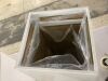 White Metal Square Pedestal Display Stands, 3 pc - 5