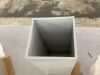 White Metal Square Pedestal Display Stands, 3 pc - 6