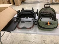 Foldable Pet Stroller with Detachable Carrier