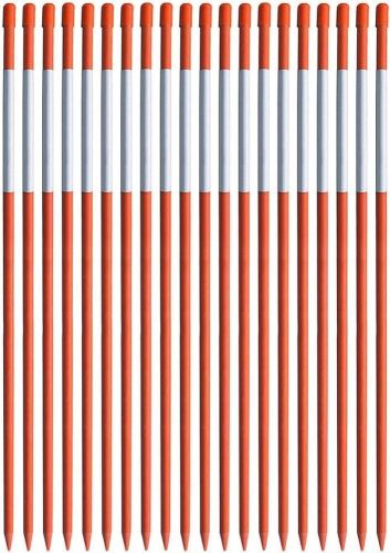 48" x 5/16" Driveway Marker Reflective Driveway Poles, 20 pc