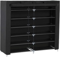 SONGMICS Shoe Rack, 7-Tier Fabric Shoe Storage Cabinet with Dustproof Cover, Holds 36 Pairs of Shoes. Appears New
