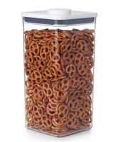 Lot of (2) OXO Good Grips 6.0 Qt. Big Square Tall POP Food Storage Container with Airtight Lid