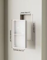 Simple Project 12 in. W x 24 in. H x 4 in. D Shower Niche