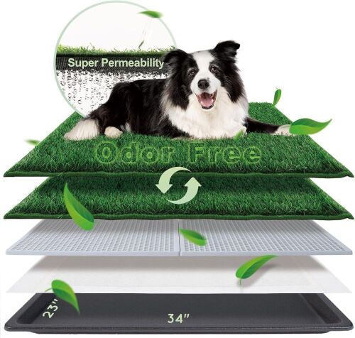 Dog Grass Pad with Tray Large 34&rsquo;&rsquo;&times;23&rsquo;&rsquo;