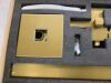 Solid Brass Floor Mount Standing Tub Filler Brushed Brass High Flow Rate Swivel Spout with Hand Shower - 4