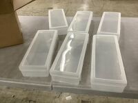 Lot of (6) Plastic Storage Containers