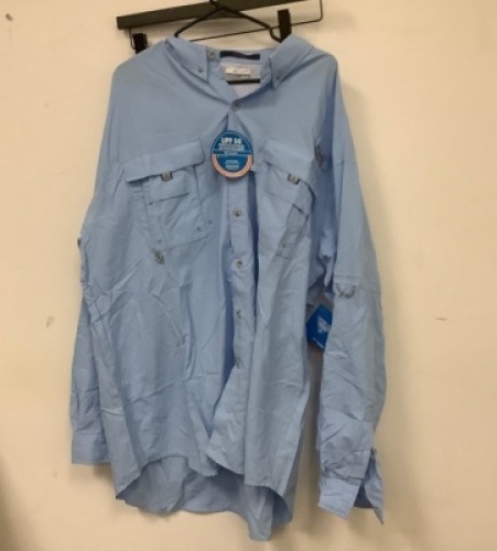 Mens Columbia Bahama Long Sleeve, 2XT, Appears New