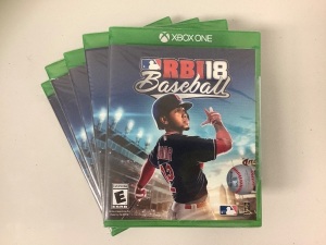 Lot of (5) Xbox One RBI 18 Baseball Games, New, Sold as is