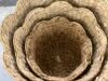 Scalloped 3PC Water Hyacinth Nesting Baskets - 4