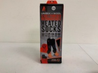 ActionHeat Unisex Wool Rechargeable Heated Socks, Size L/XL, E-Comm Return
