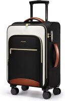 Carry On Luggage 22x14x9 Airline Approved, 20 Inch Softside Suitcases with Wheels, Lightweight Spinner Carry on Suitcase with TSA Lock, Water-Resistant Large Capacity Luggage for Travel