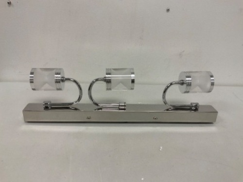Chrome 3 Sconce Light Fixture, E-Comm Return, Appears New, Untested