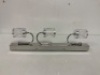 Chrome 3 Sconce Light Fixture, E-Comm Return, Appears New, Untested