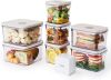 Premium Airtight Food Storage Container. Special Edition Mercury Color. 7pcs Container Set. Patented Double Silicone Lining, 100% Leak Proof, BPA-FREE