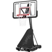 Adjustable 4.4-10ft Basketball Hoop, w/ Shatterproof Backboard, Ball Return