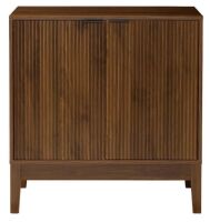 2-Door Reeded Storage Cabinet w/ Soft-Close Doors, Multipurpose Accent Furniture