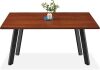 Extendable Dining Table 47 to 63in Modern Large Expanding Kitchen Table up to 6 People w/Leaf Extension, 2 Locks, 132lb Capacity