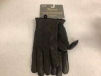 Natural Reflections Womens Wool Lined Leather Gloves, Size XL, Appears New