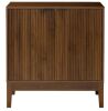 2-Door Reeded Storage Cabinet w/ Soft-Close Doors, Multipurpose Accent Furniture