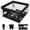 50x50 Foldable Baby Playpen with Carrying Bag & Safety Lock - ASTM F406 Certified Baby Fence for Indoor/Outdoor, Lightweight Portable Play Yard with Breathable Mesh