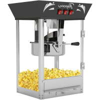 Commercial Popcorn Machine,12 Ounce Kettle Stainless Steel with Tempered Glass,Warming Deck, 850W Countertop Popcorn Popper for Parties, Events, and Home Theater
