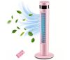 COWSAR 36 in. 3 Speed 11.81 in W Digital Oscillating Standing Bladeless Tower Fan with 12H Timer Remote Control in Pink