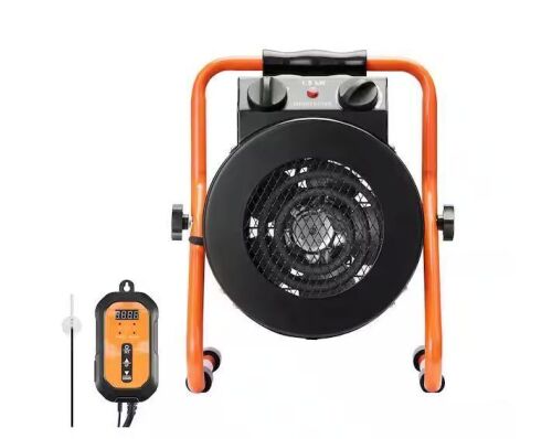 VEVOR Forced Air Electric Greenhouse Heater with Thermostat 1500-Watt PTC Fast Heating Overheat Protection 3-Speed Furnace