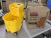 Rubbermaid Commercial Products WaveBrake 35 Qt. Plastic Mop Bucket with Wringer - 2