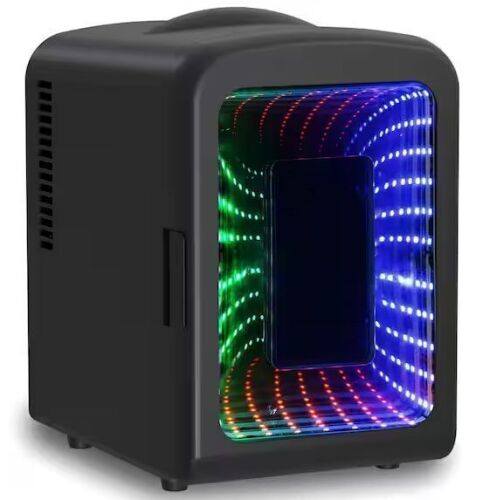 COWSAR 7 in. 0.15 cu. ft. 4L LED Mini Refrigerator w/ Portable Cooler