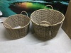 Set of 2 Paper Rope Woven Baskets