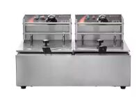 VEVOR 18.2 qt. Capacity Commercial Electric Deep Fryer, Removable Lid, Adjustable Thermostat