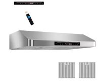 Tylza 29.5 in. 900 CFM Convertible Ducted Under Cabinet Range Hood in Stainless Steel with Baffle Filters two 3-Watt LEDs