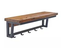 Alaterre Furniture Claremont 40"L Rustic Wood Coat Hook with Shelf