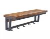 Alaterre Furniture Claremont 40"L Rustic Wood Coat Hook with Shelf