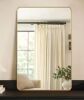 LuxHomez 20 in. W x 30 in. H Gold Vanity Rectangle Wall Mirror Aluminum Alloy Frame