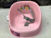 Bright Starts Disney Princess My Spot Easy-Clean Baby Booster Feeding Chair, 3-Point Harness, Washable Removable Straps, Pink - 2